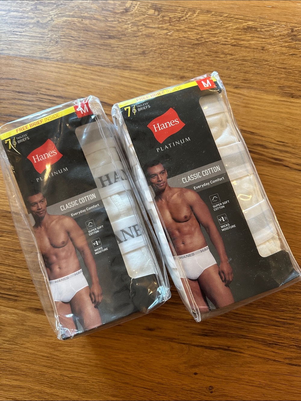 Hanes Platinum Classic Cotton Men's Briefs - White (10 pairs total) medium 32-34